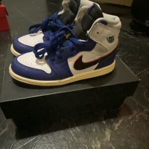 Nike Royal Blue and White High-Tops